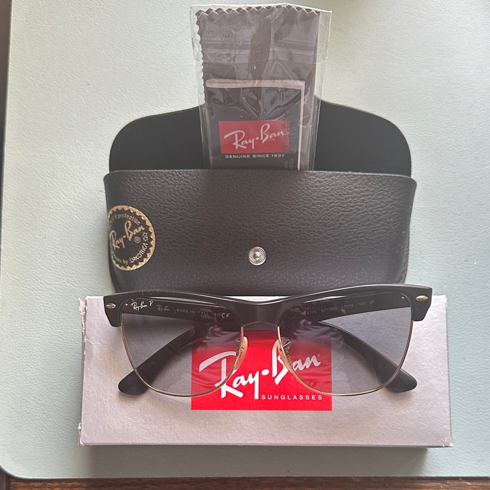 Ray-Ban Black Leather Sunglasses Case